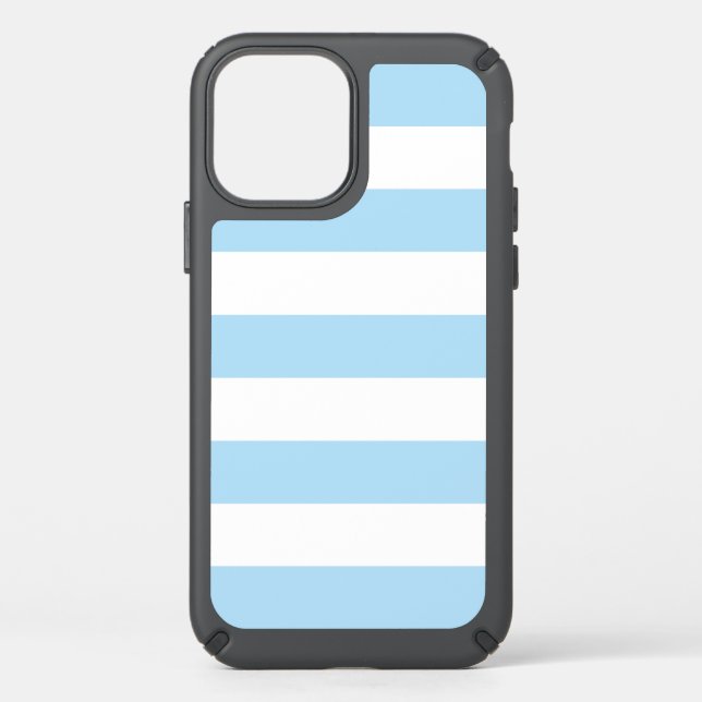 Blue Stripes, White Stripes, Striped Pattern Speck iPhone 12 Case (Front)