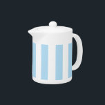 Blue Stripes, White Stripes, Striped Pattern Teapot<br><div class="desc">Elegant,  stylish and sophisticated stripes in blue and white color. Modern and trendy gift,  perfect for the stripes lover in your life.</div>