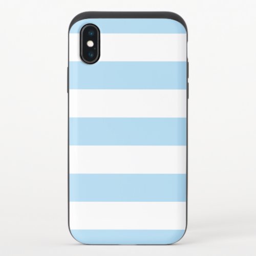 Blue Stripes White Stripes Striped Pattern iPhone X Slider Case