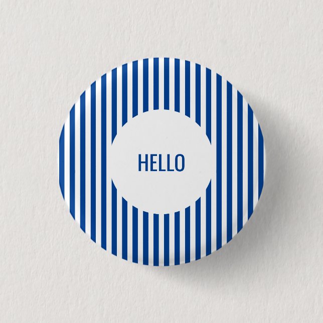 Blue Stripes With Custom Button (Front)