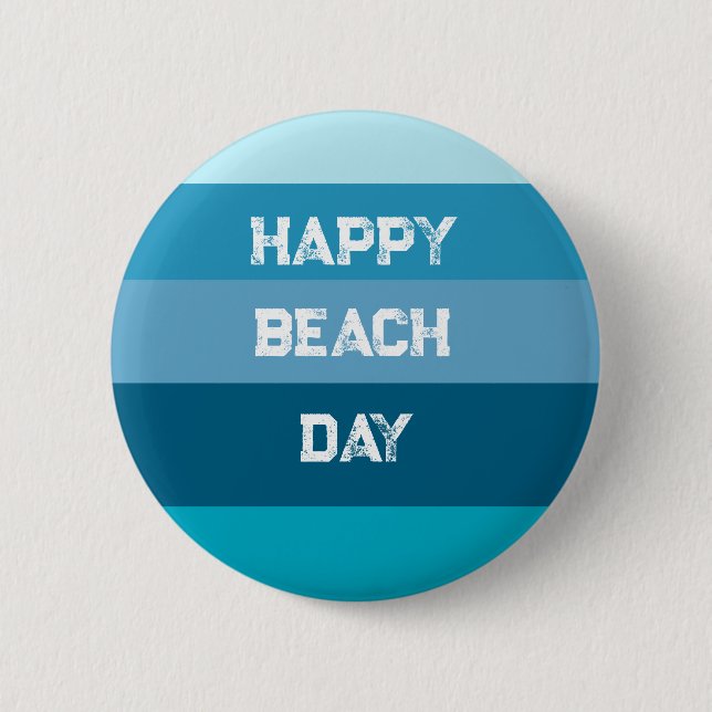 Blue Stripes Words Template Button (Front)