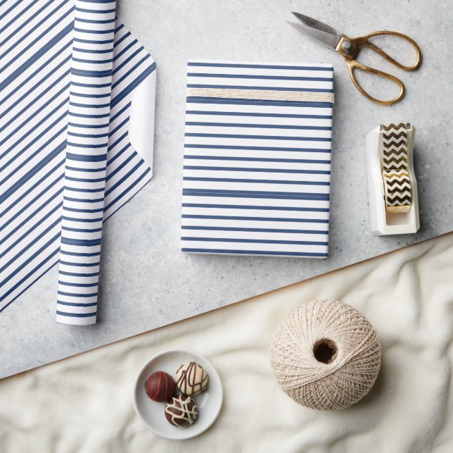 Blue Stripes  Wrapping Paper (Crafts)