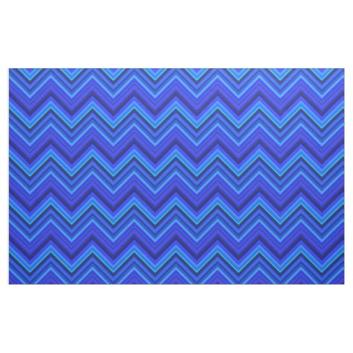 Blue stripes zigzag pattern fabric