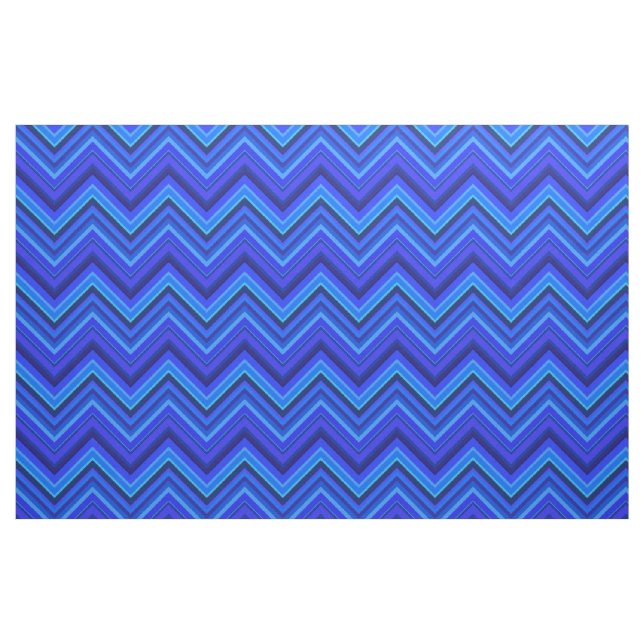 Blue stripes zigzag pattern fabric (Fat Quarter)