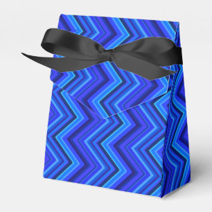 Blue stripes zigzag pattern favor boxes