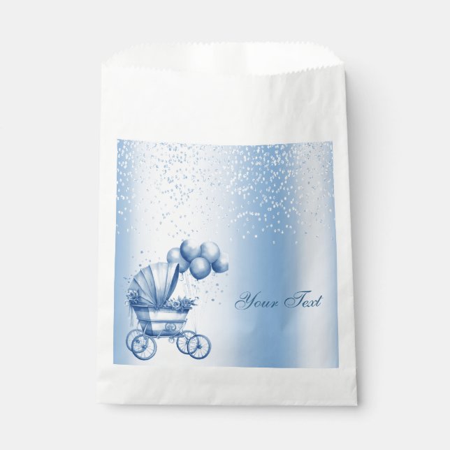  Blue Stroller Favor Bag (Front)