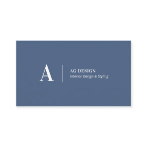 Blue Stylish Modern Minimal Business Cards