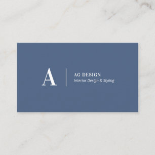Blue Stylish Modern Minimal Business Cards