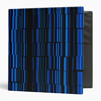 BLUE Stylish Stripe Pattern 3 Ring Binder
