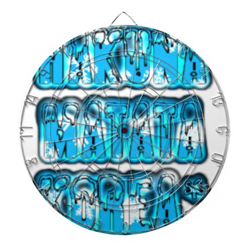 Blue stylish vintage Zombi  Design Hakuna Matata K Dartboard