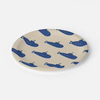 Blue Submarine Paper Plates