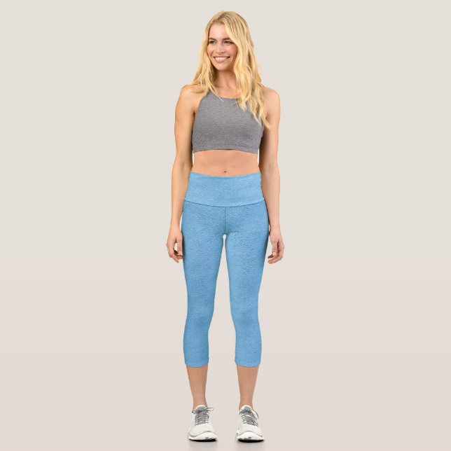 Blue suede (lookalike) leggings (Front)