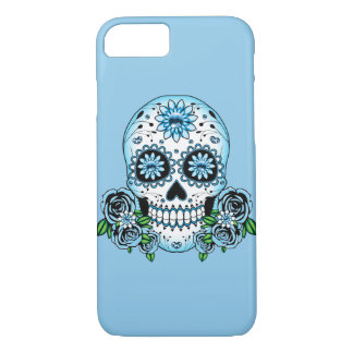 Blue Sugar Skull iPhone 8/7 Case