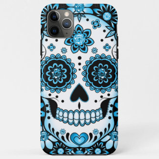Blue Sugar Skull iPhone 11 Pro Max Case