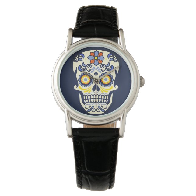 Blue Sugar Skull Watch (Front)