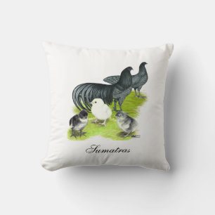 Blue Sumatra Family Throw Pillow