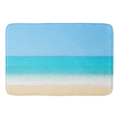 Blue Summer Beach Bath Mat