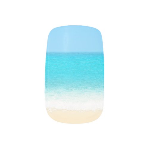 Blue Summer Beach Minx Nail Art