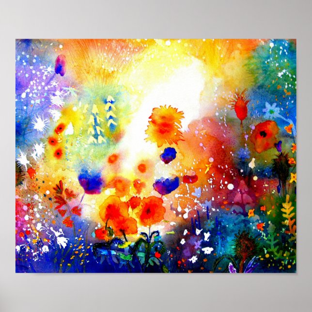 Blue Summer Garden. Poster (Front)