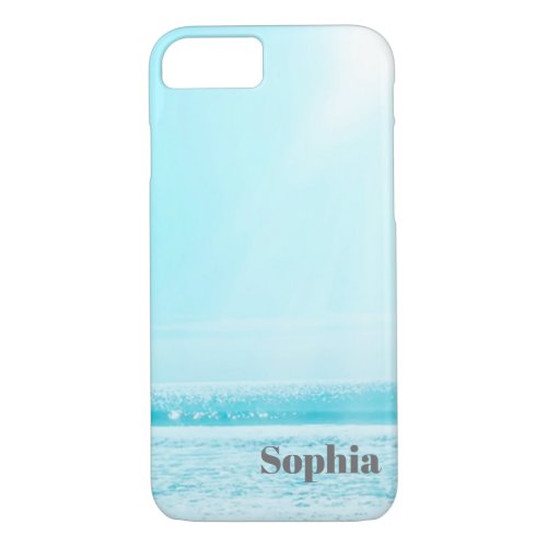 Blue Summer Ocean Seaside  Beach iPhone 87 Case