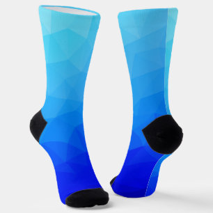 Blue summer sea cool geometric mesh pattern socks