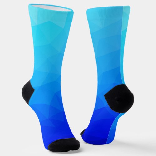 Blue summer sea cool geometric mesh pattern socks