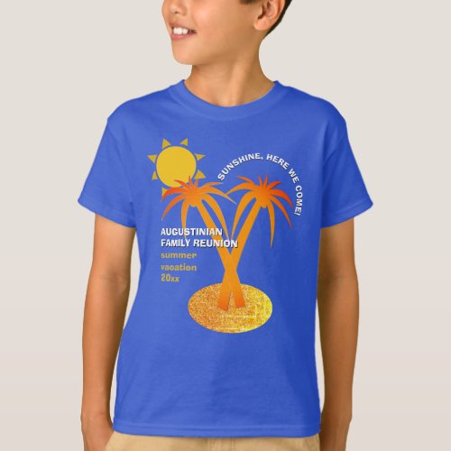 Blue Summer Vacation Family Reunion T_Shirt