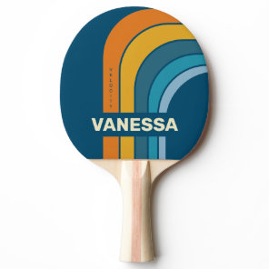 Blue Sun Arch with Name Ping Pong Paddle