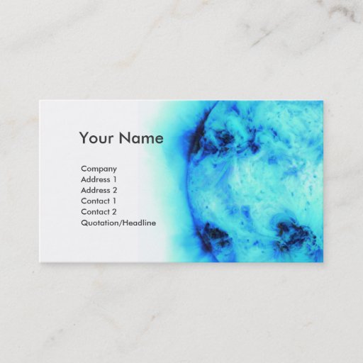 Customizable Blue Sun business card 2