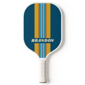 Blue Sun Rally Stripe with Name Pickleball Paddle