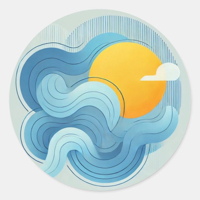 Blue Sun sticker label (Front)