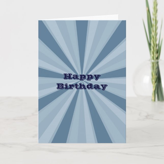 Blue Sunburst Card (Front)