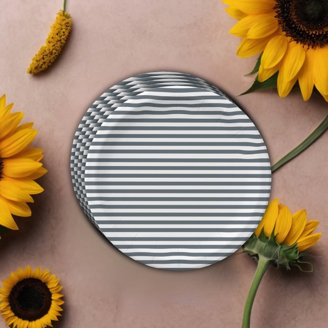 Blue Sunflower Baby Shower Paper Plates (Creator Uploaded)