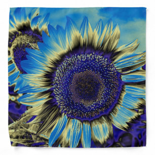 Blue Sunflower Bandana