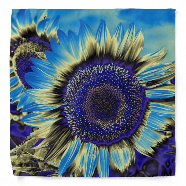 Blue Sunflower Bandana (Front)