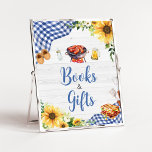 Blue Sunflower BBQ Baby Shower Books and Gifts Poster<br><div class="desc">Make your event special with this Baby-Q Baby Shower with our cute and lovely printable Books and Gifts Sign featuring adorable Sunflower Baby Shower theme. Download,  personalize,  and create lasting memories with this perfect touch for your joyous celebration!

BS817</div>