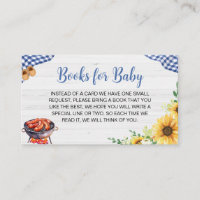 Blue Sunflower BBQ Baby Shower Books for Baby