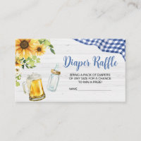 Blue Sunflower BBQ Baby Shower Diaper Raffle
