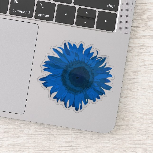 Blue Sunflower Blossom Sticker (Detail)