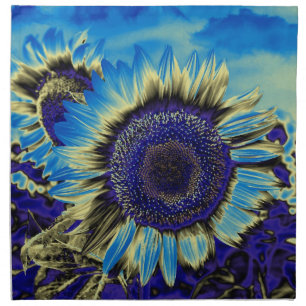 Blue Sunflower Cloth Napkin