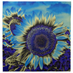Blue Sunflower Cloth Napkin