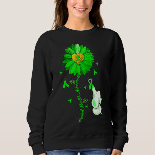Blue Sunflower Elephan Outfit Spread Mental Health Sweatshirt