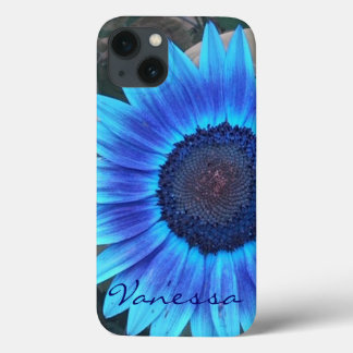 Blue Sunflower iPad Mini Retina case *personalize*