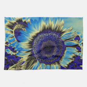 Blue Sunflower Kitchen Towel