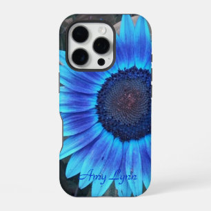 Blue Sunflower *Personalize* iPhone 16 Pro Case