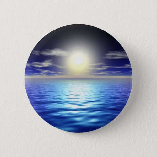 Blue Sunrise Pinback Button