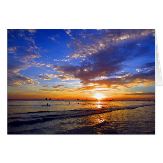 blue sunset boracay cards (Front Horizontal)