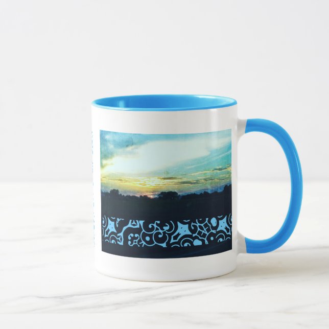 Blue Sunset Design Mug (Right)