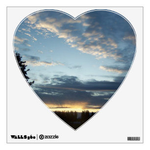 Blue Sunset Dreams Heart Wall Decal
