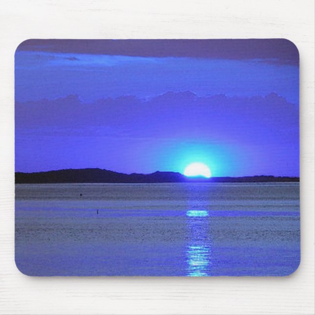 blue sunset lake mouse pad (Front)